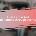 How I attracted donations through events