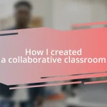 How I created a collaborative classroom